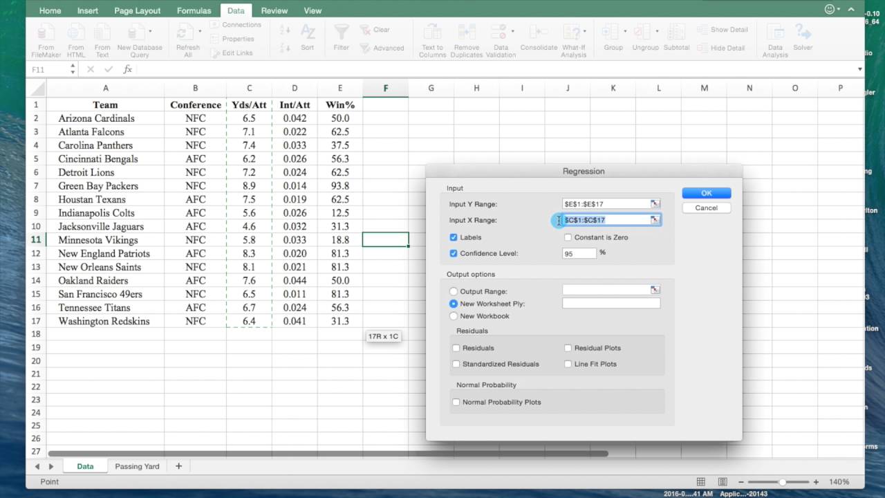 Excel For Mac Regression Tool